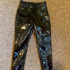 COPY - Black patent love labels pants size M bnwd…